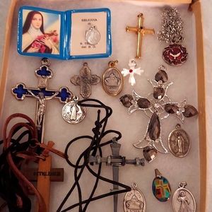 Vintage religious medals and crosses #3